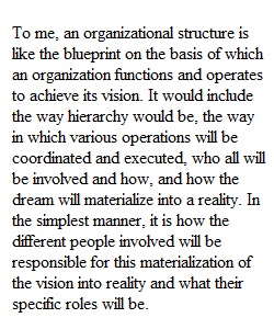 Discussion Organizational Structure